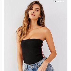 urban outfitters black tube top bodysuit